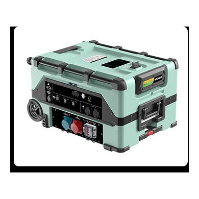 HyperPower HP24 mobile Powerstation — Schrägansicht mit 400-V-Drehstromanschlüssen